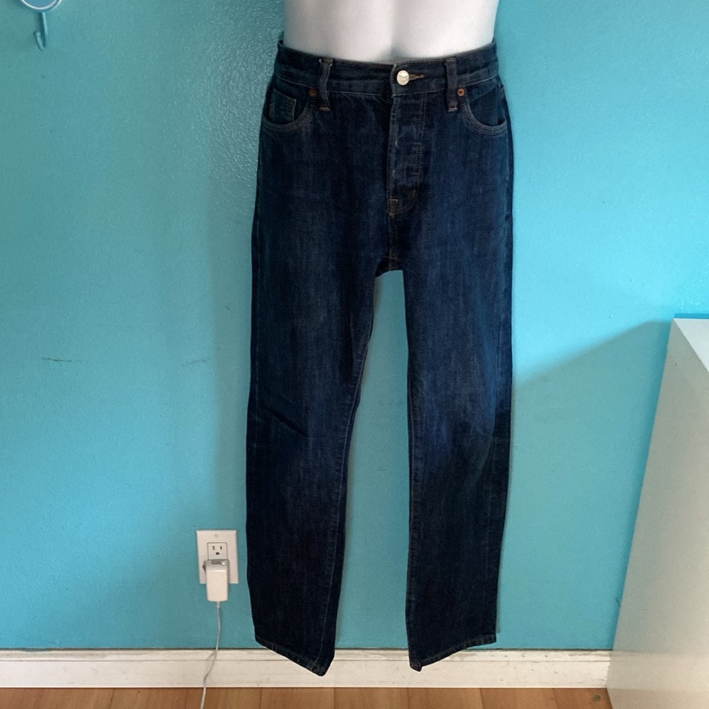 Outerknown Mens Jeans 32 X 32 Ambassador Slim Fit Dark Denim